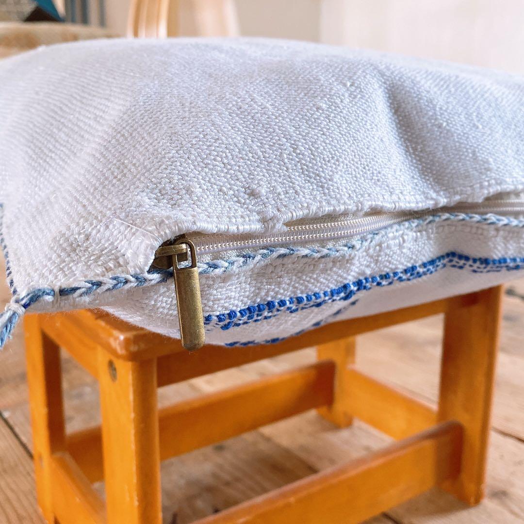 モロッコ製 カクタスシルク サブラ クッションカバー 約45×48cm