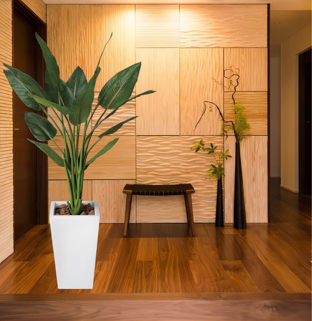 光触媒　人工観葉植物　ウォールグリーン　フェイクグリーン　ストレチアW1.3m