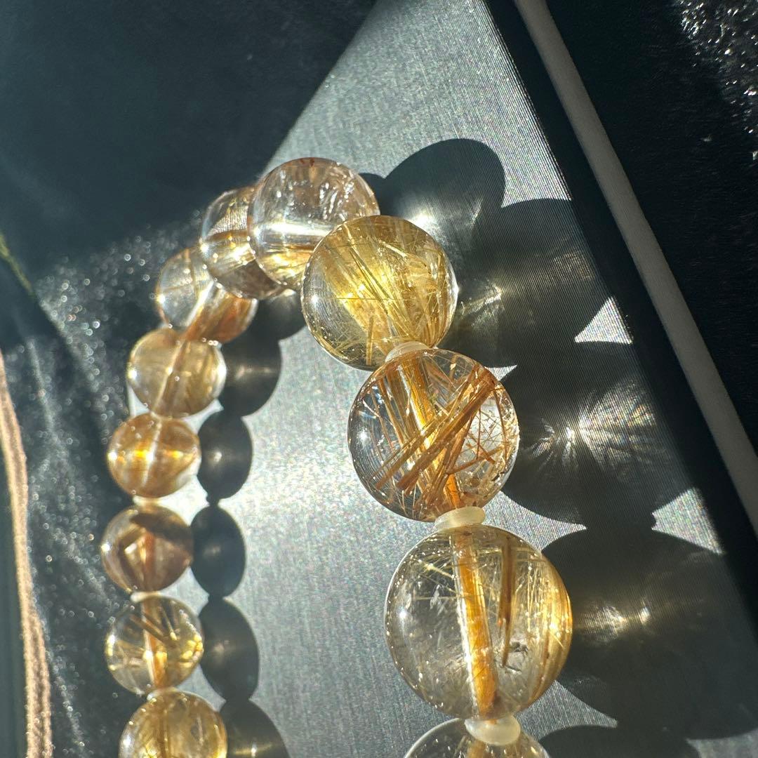 高品質　透明感抜群タイチンルチル大玉　天然石　パワーストーン