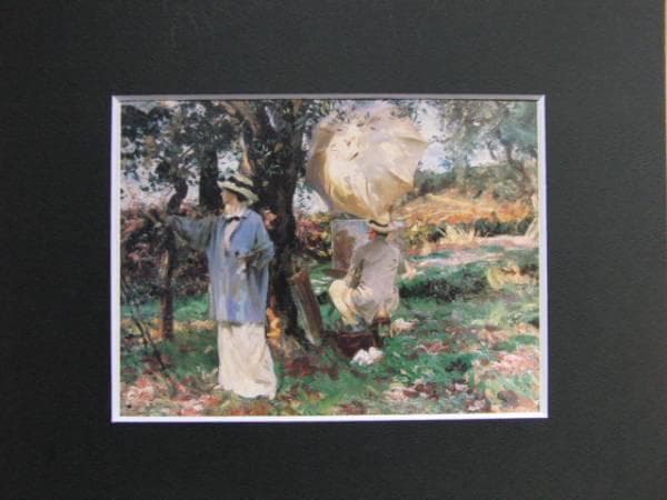 ジョン・シンガー・サージェント、船上の画家の母、希少な額装用画集