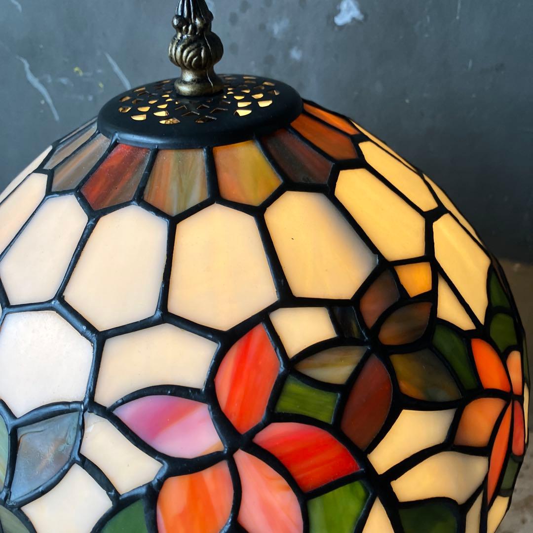 ステンドグラス ライト フクロウ ステンドガラス ランプ アンティーク