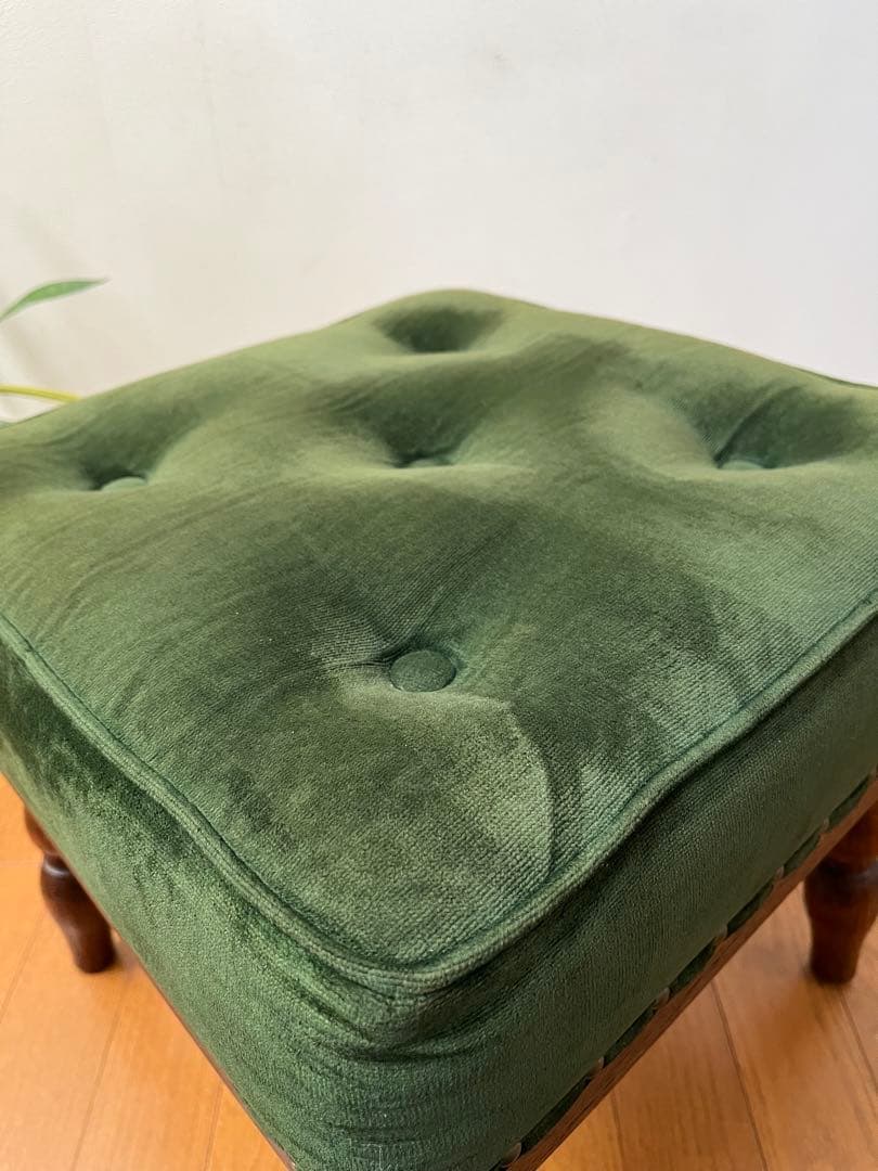 三越家具　ブルージュ　スツール　オーク材　アンティーク調　ヴィンテージ　モダン