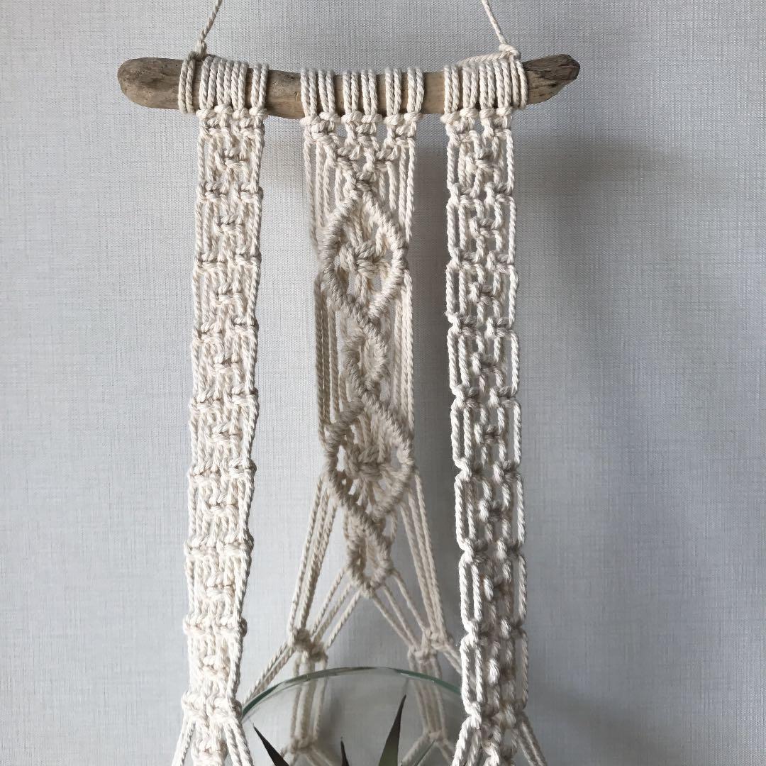 マクラメ 流木 プラントハンガー