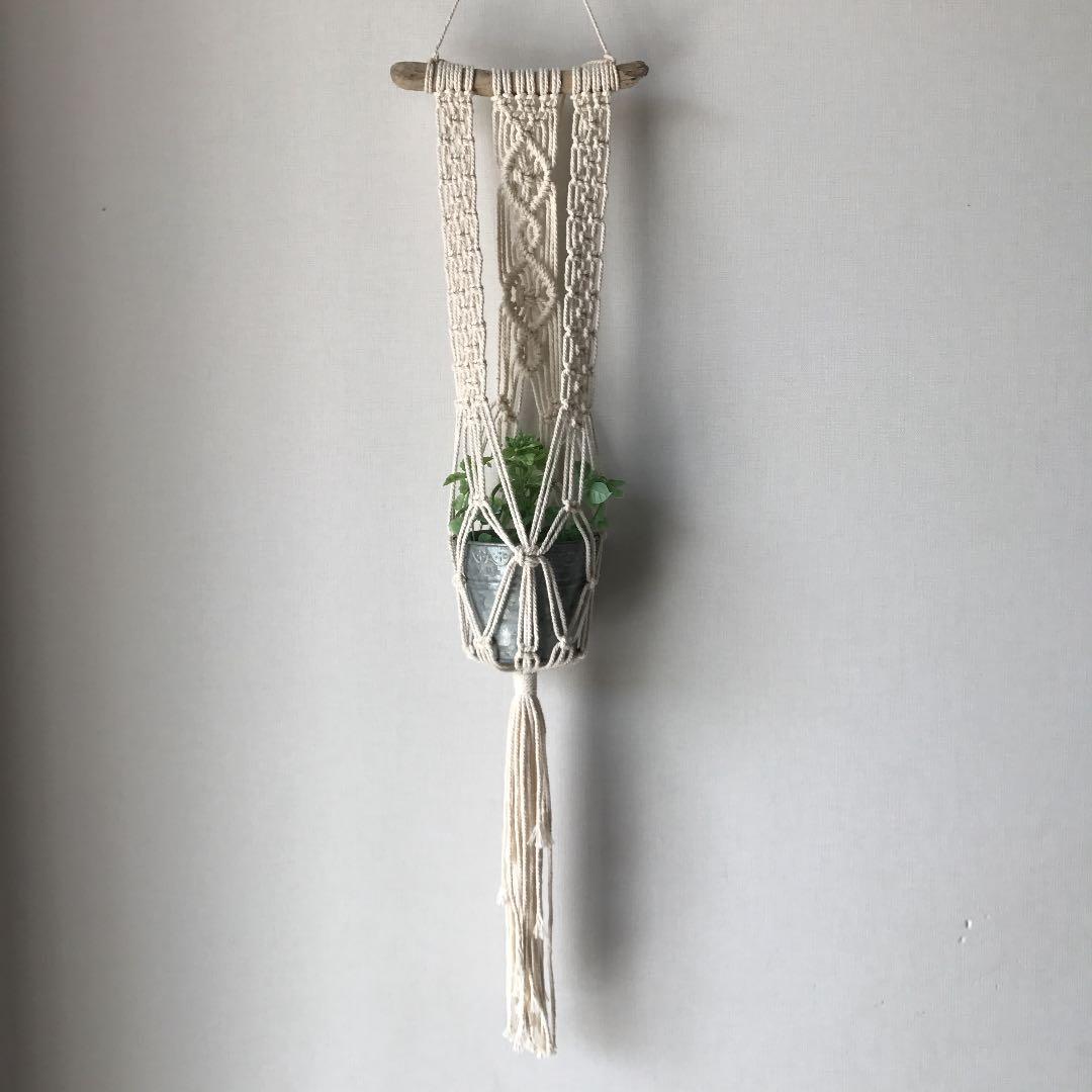 マクラメ 流木 プラントハンガー