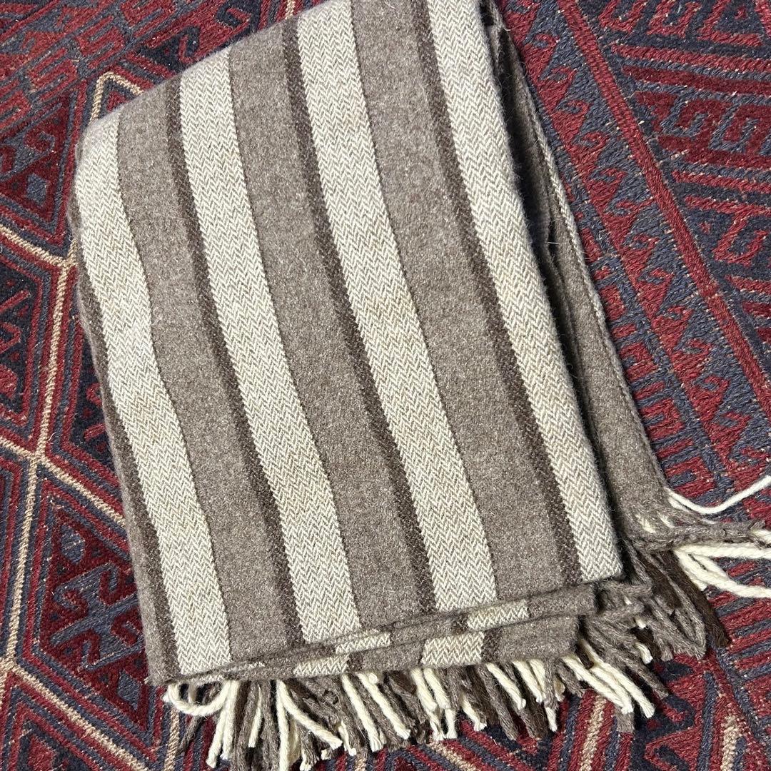 ECOLA エコラ スロー　TRICOLOR DARK STRIPES