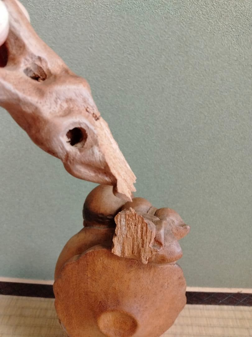 木彫り　置き物　骨董品　わけあり