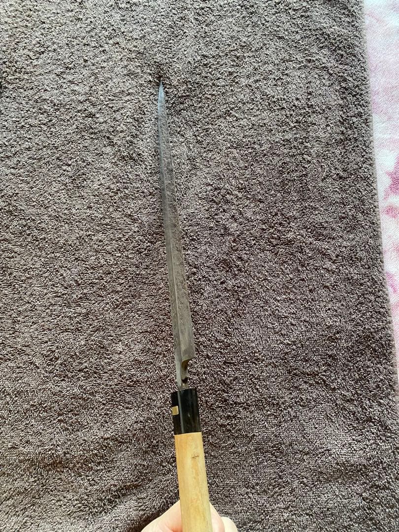 カスミ柳刃300 柳刃包丁 ステンレス製 木製ハンドル