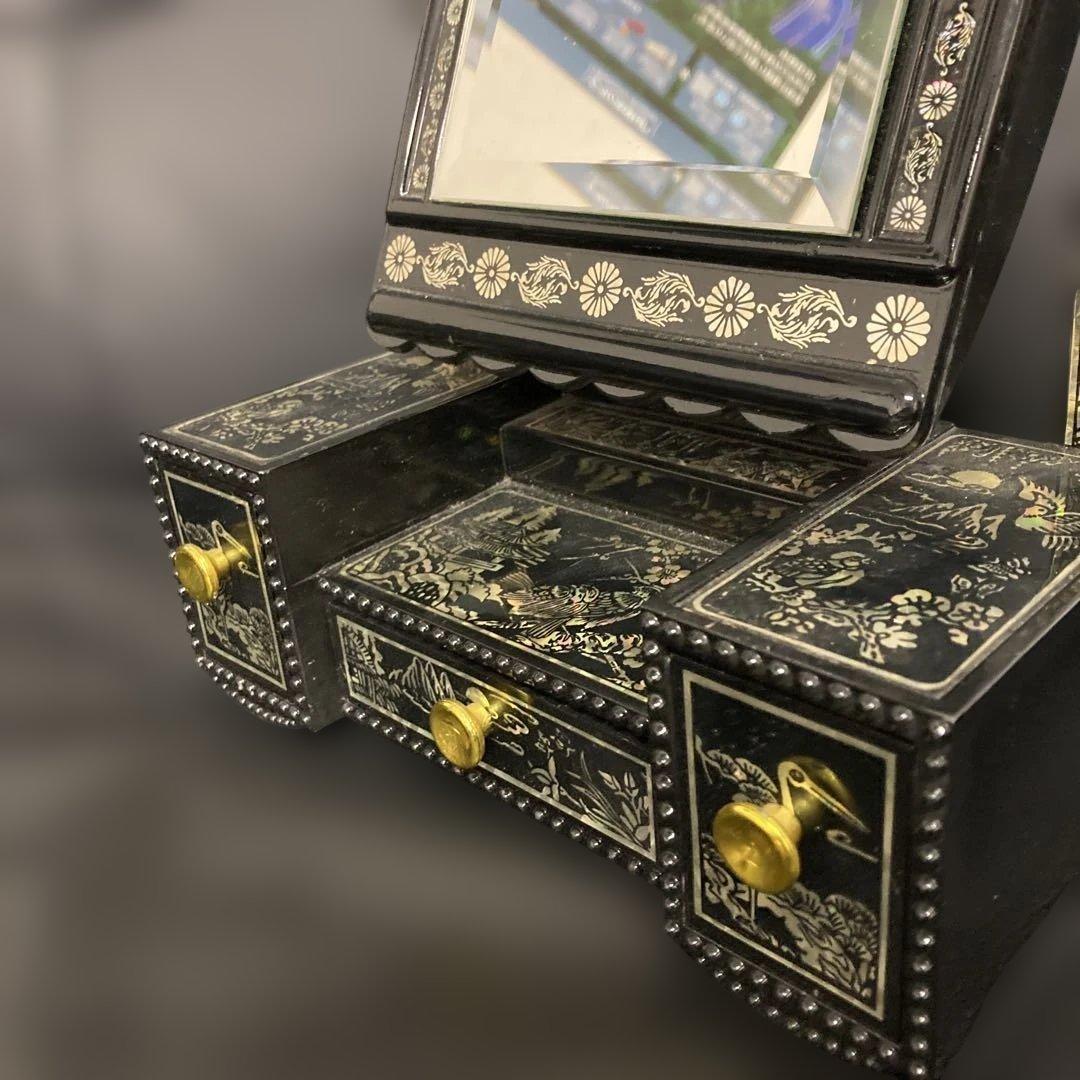 螺鈿細工 鏡台 花鳥 ミニドレッサー - メルカリ