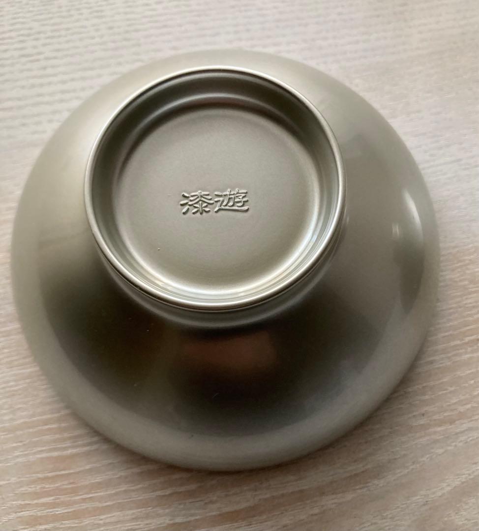 【新品・未使用】漆遊　シルバー蓋付汁椀　(4客セット)
