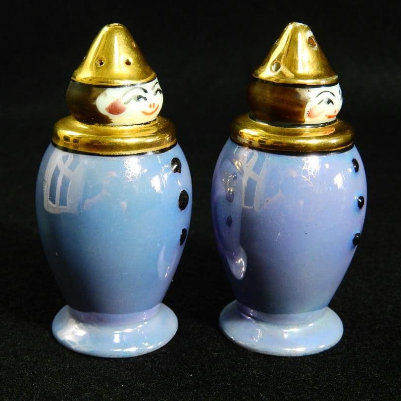 希少 オールドノリタケ ブルーラスター彩 コンディメントセット No.524