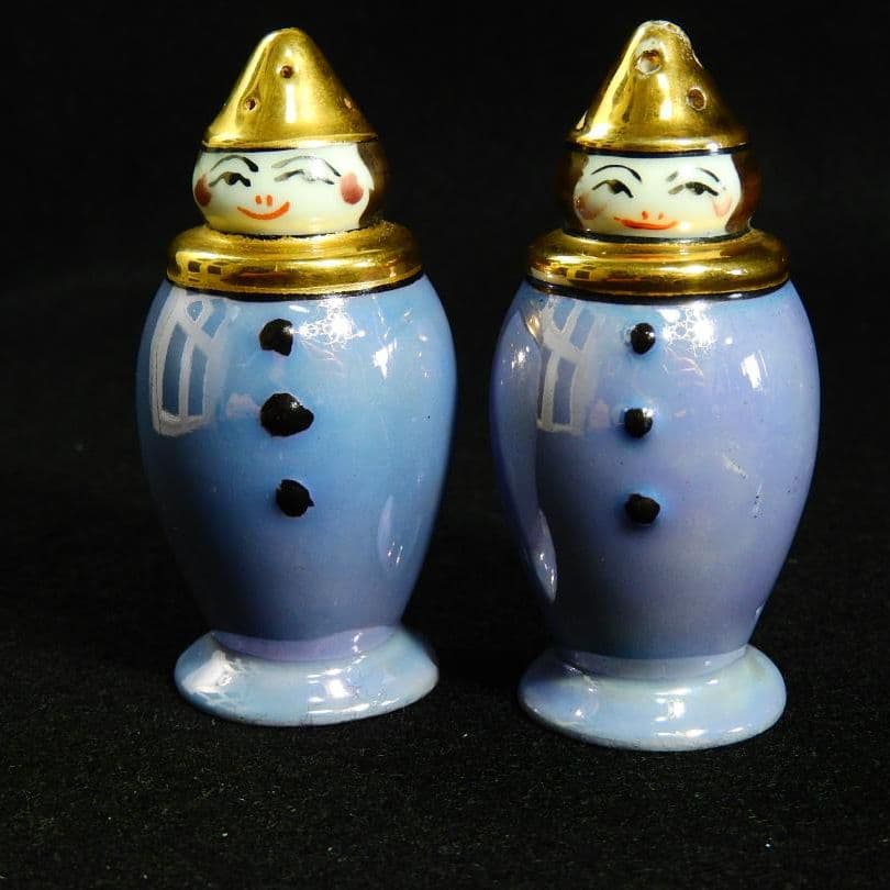 希少 オールドノリタケ ブルーラスター彩 コンディメントセット No.524