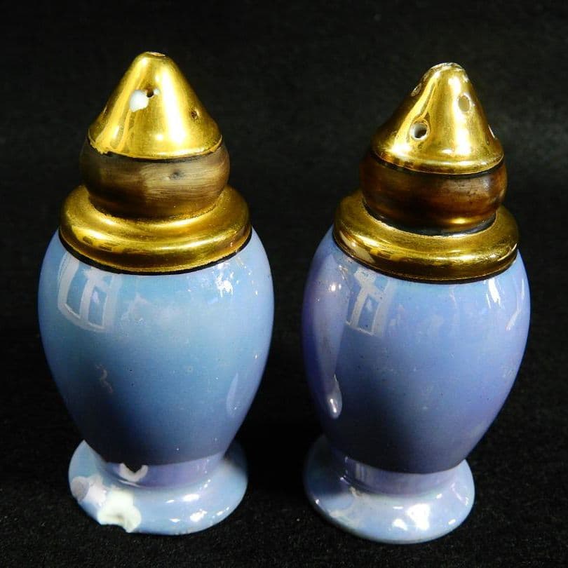 希少 オールドノリタケ ブルーラスター彩 コンディメントセット No.524