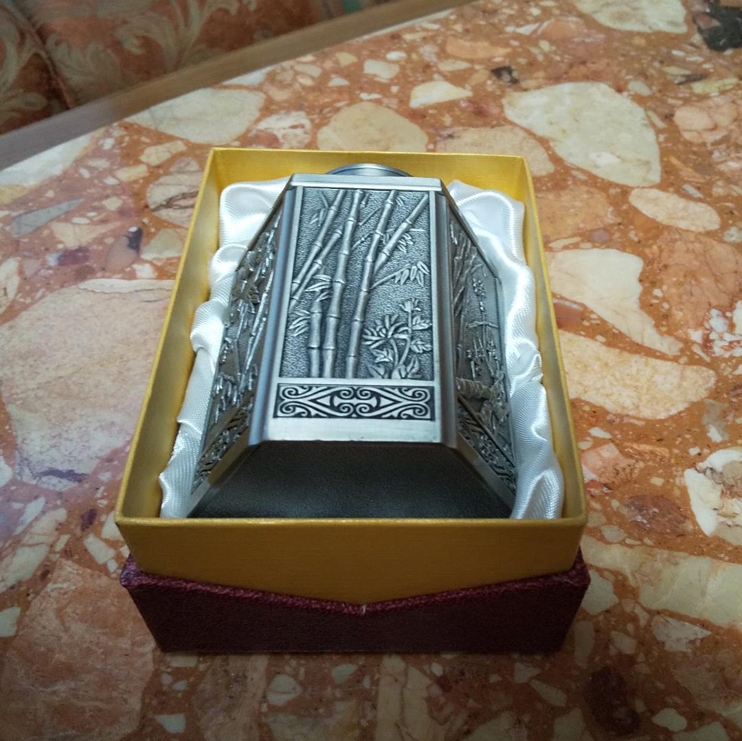 新品未使用 中国 茶葉入れ 鉄瓶 竹 笹 松