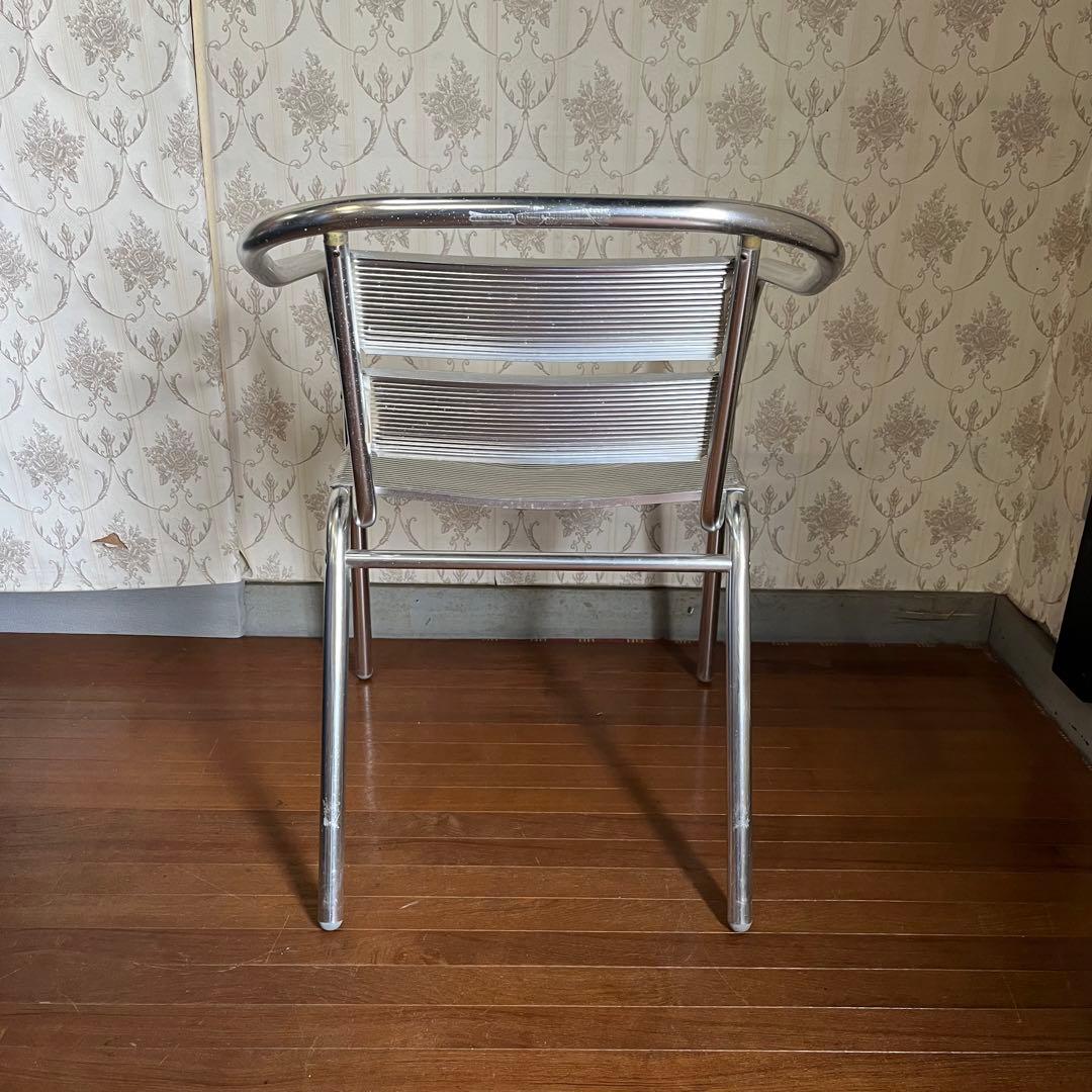 インダストリアル】① アルミフレーム アームチェア カフェチェア 椅子