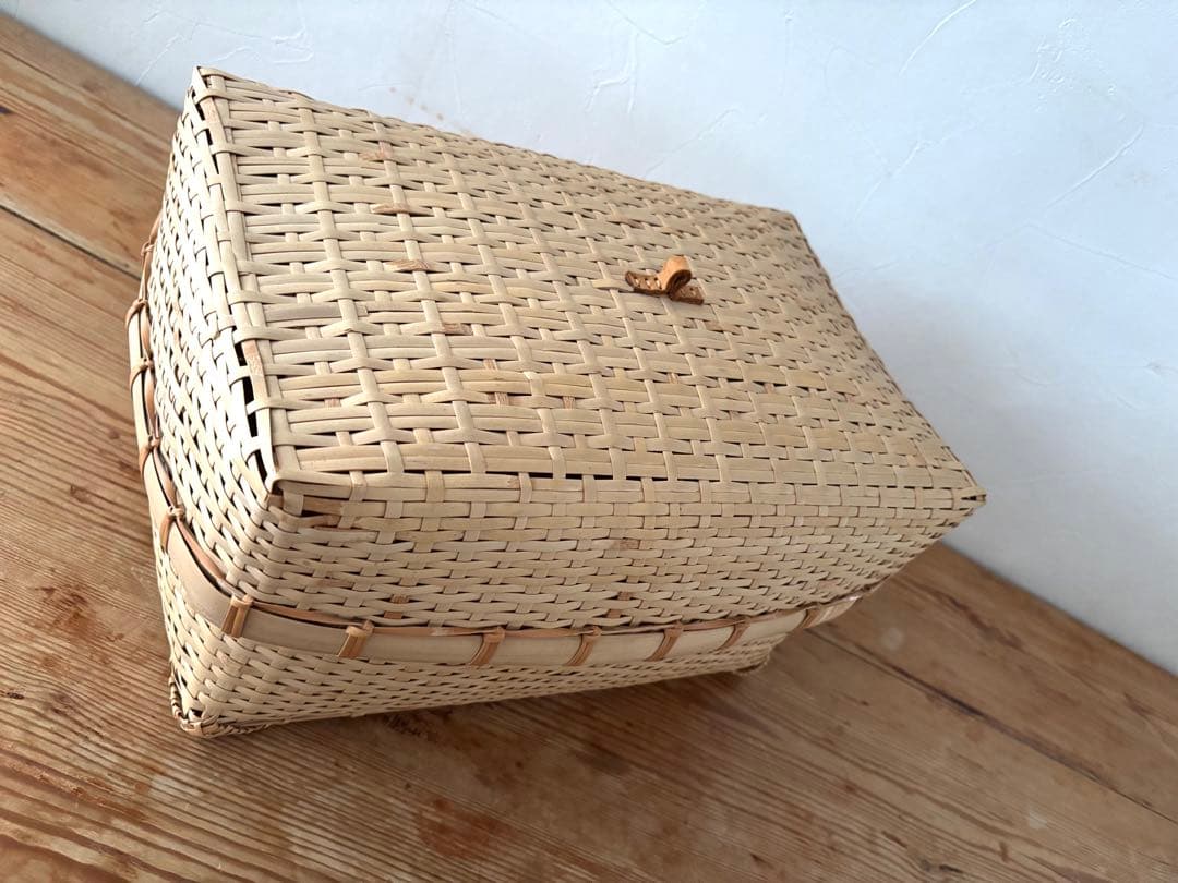 蓋付きバスケット　かご　つづら　行李　こおり　小