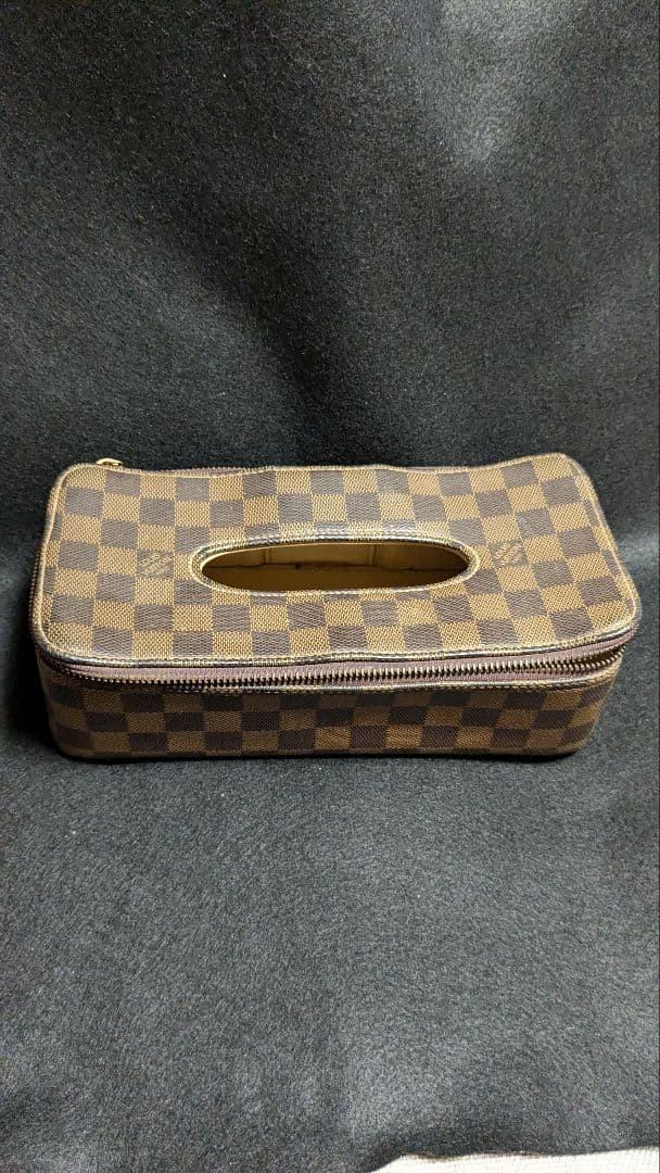 ダミエ柄 ティッシュボックス