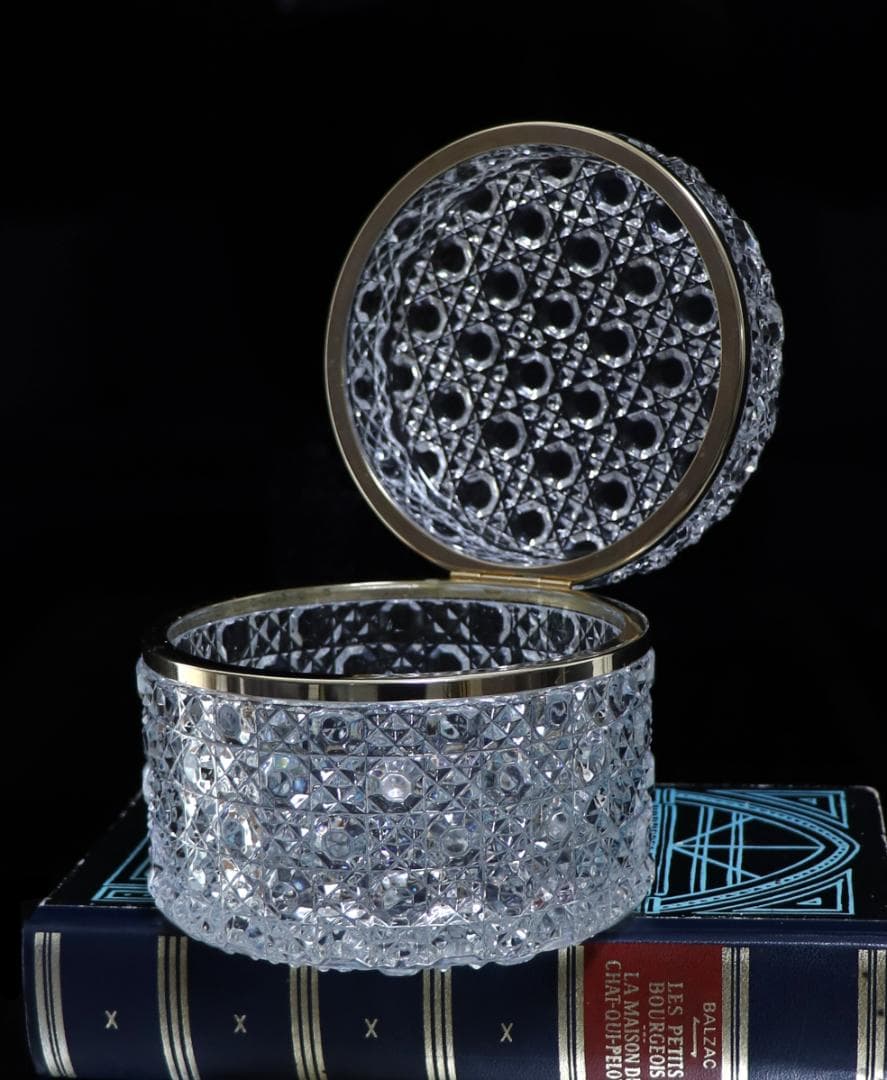 オールド・バカラ レア型 1.1kg 大型 ディアマン・ピエーリー 丸型 宝石箱