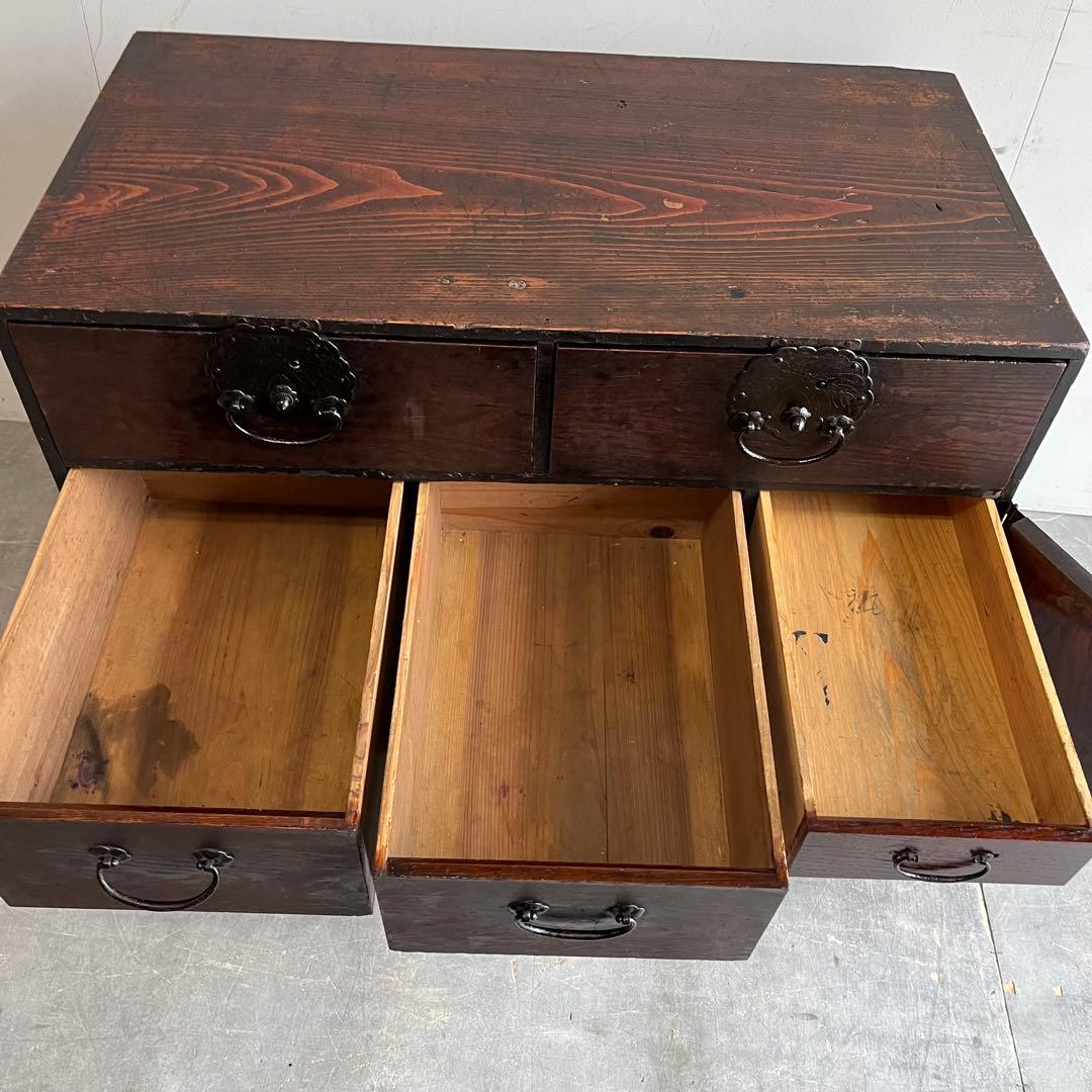 アンティーク 時代箪笥 シェルフ キャビネット テレビ台 無垢材 レトロ