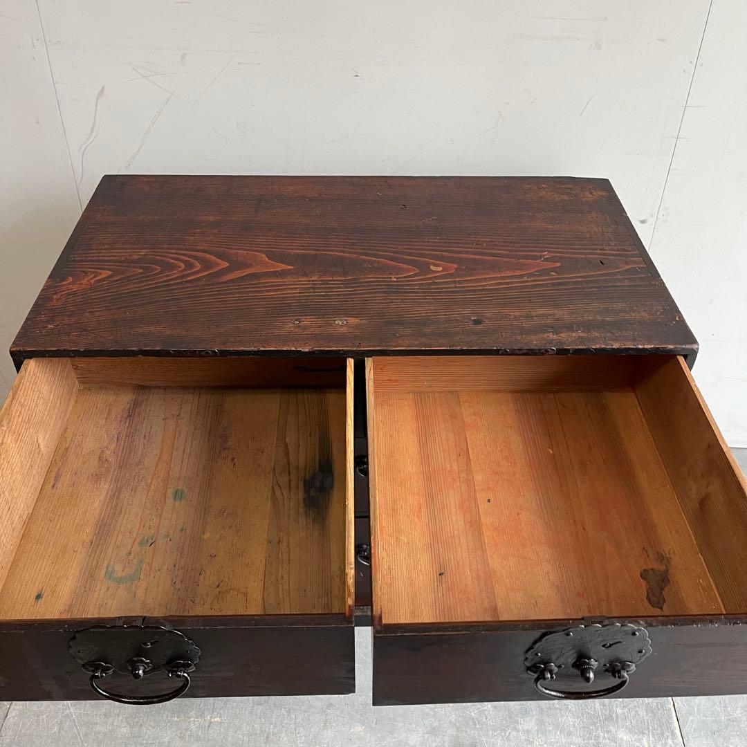 アンティーク 時代箪笥 シェルフ キャビネット テレビ台 無垢材 レトロ