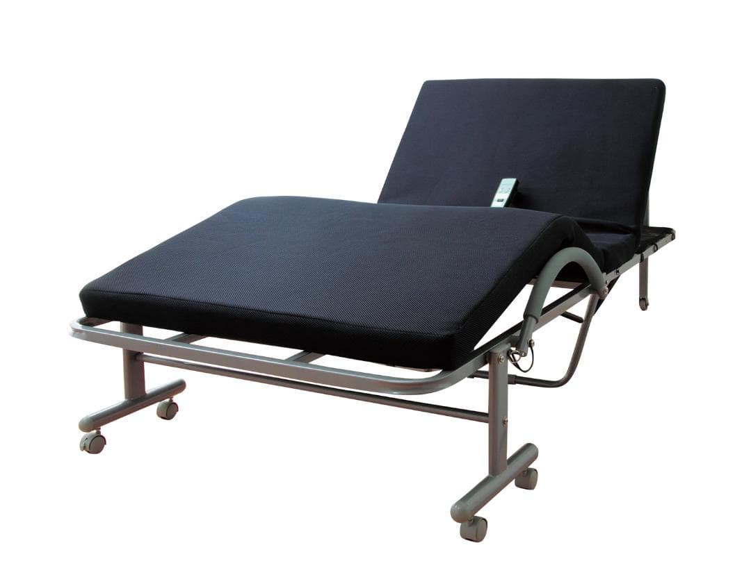 立ち座り楽ちん低反発メッシユ仕様収納式電動リクライニングベッド