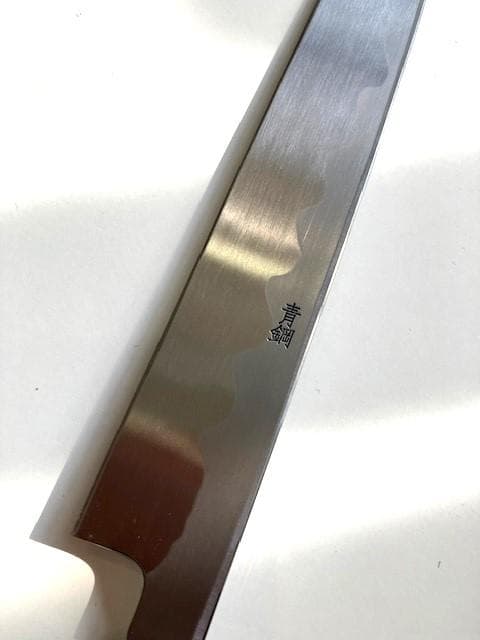 柳刃包丁　刺身包丁　青鋼　八角柄　さや付　正宗別作　高級御料理庖丁　300mm