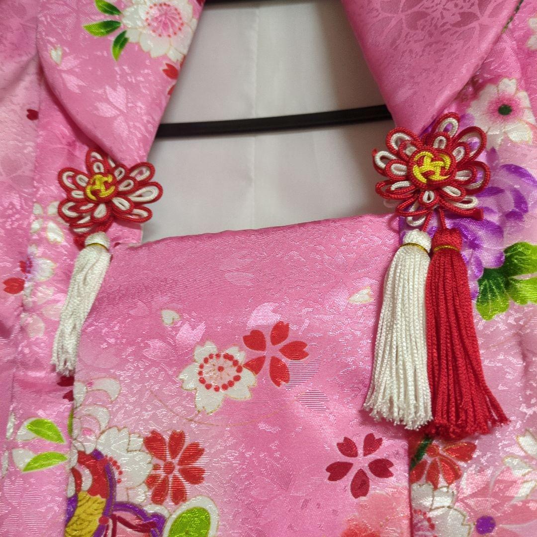 七五三 着物 一式【１５点セット】 新品あり ３歳 ピンク 女の子 巾着 リボン