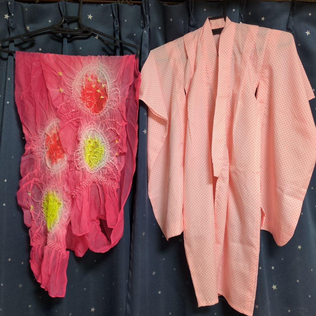 七五三 着物 一式【１５点セット】 新品あり ３歳 ピンク 女の子 巾着 リボン