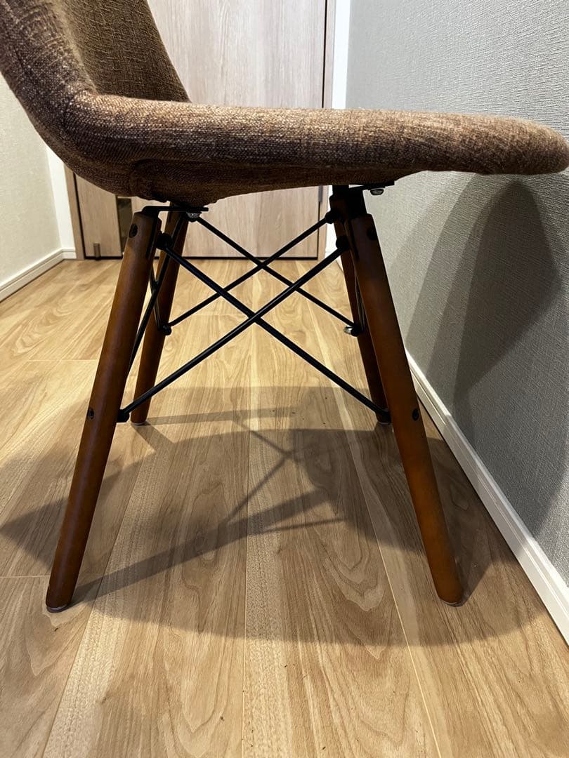 イームズチェア/ダイニングチェア/ファブリック/ブラウン