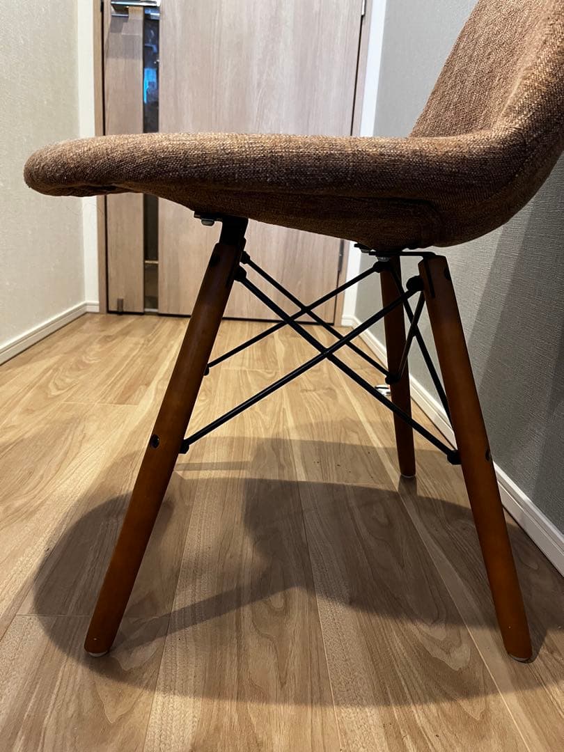 イームズチェア/ダイニングチェア/ファブリック/ブラウン