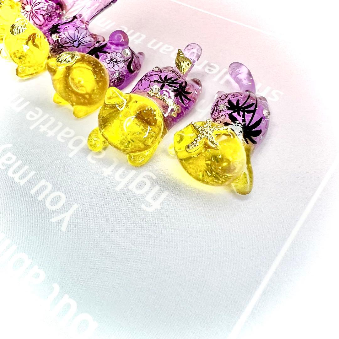 海シリーズ　サンセット　花　猫　5個セット