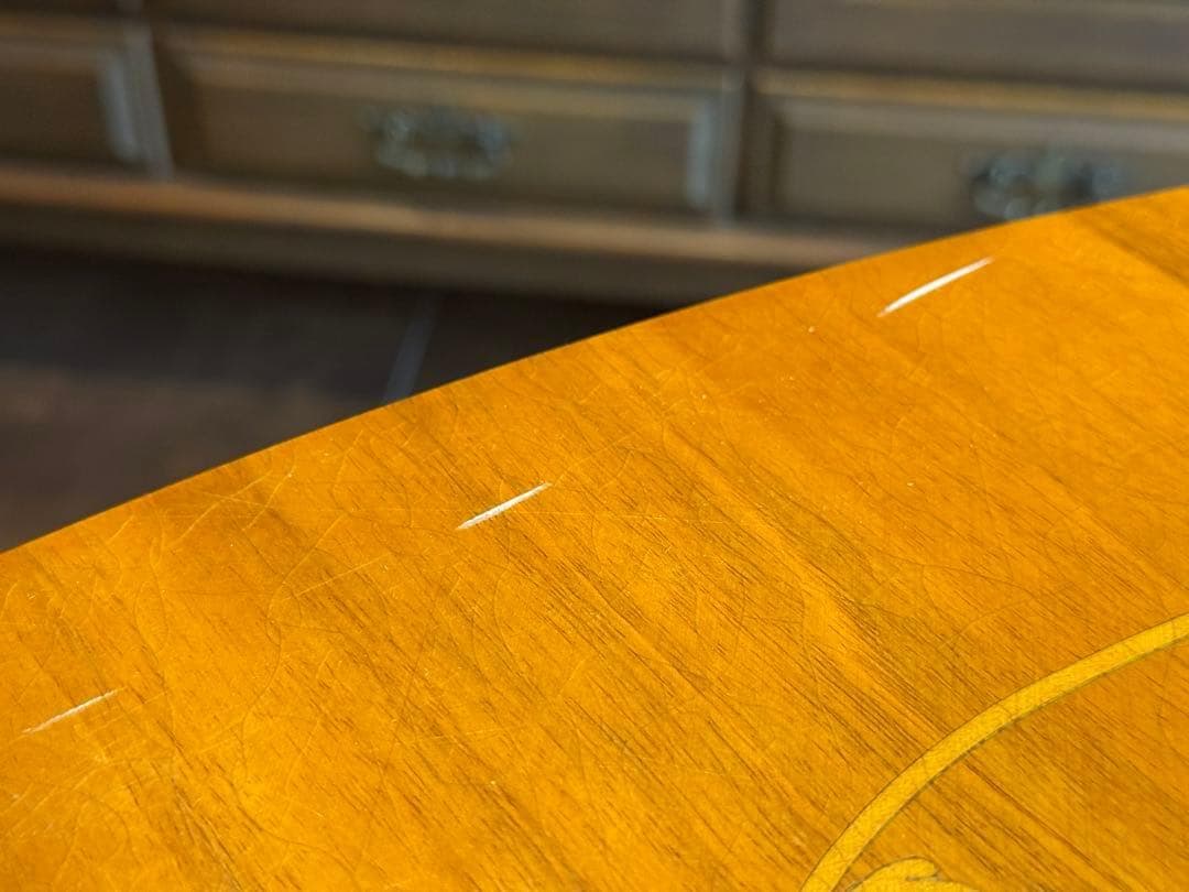 希少　象嵌　丸テーブル　センターテーブル　ラウンドテーブル　クラシック　RZ