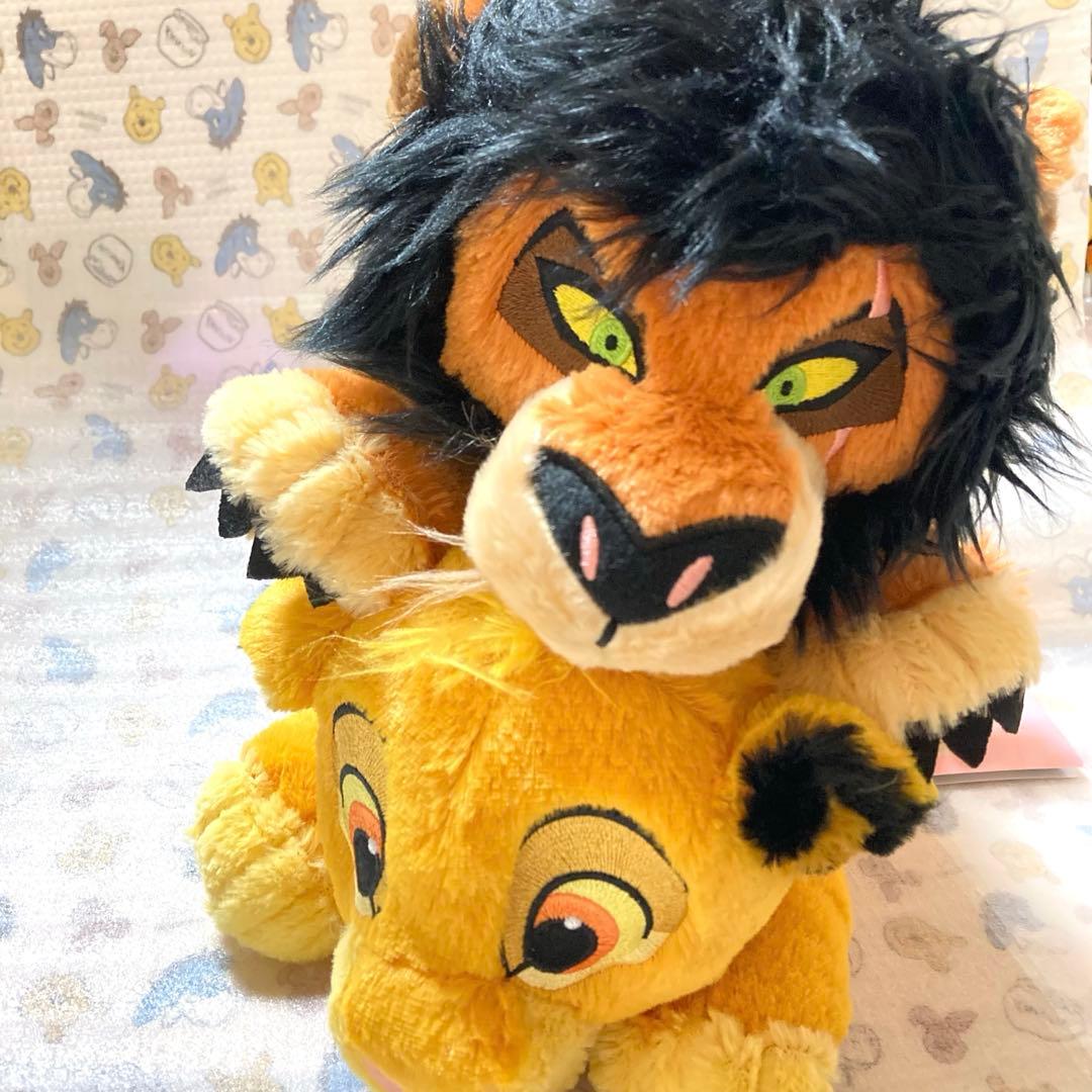 ライオンキング Mぬいぐるみ シンバ＆スカー 全2種 スカー シンバ