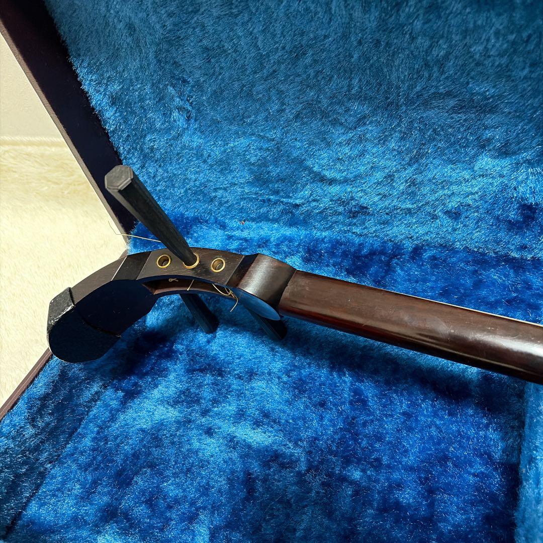 三味線 三つ折り ハードケース付き 合皮胴 お稽古用 ジャンク