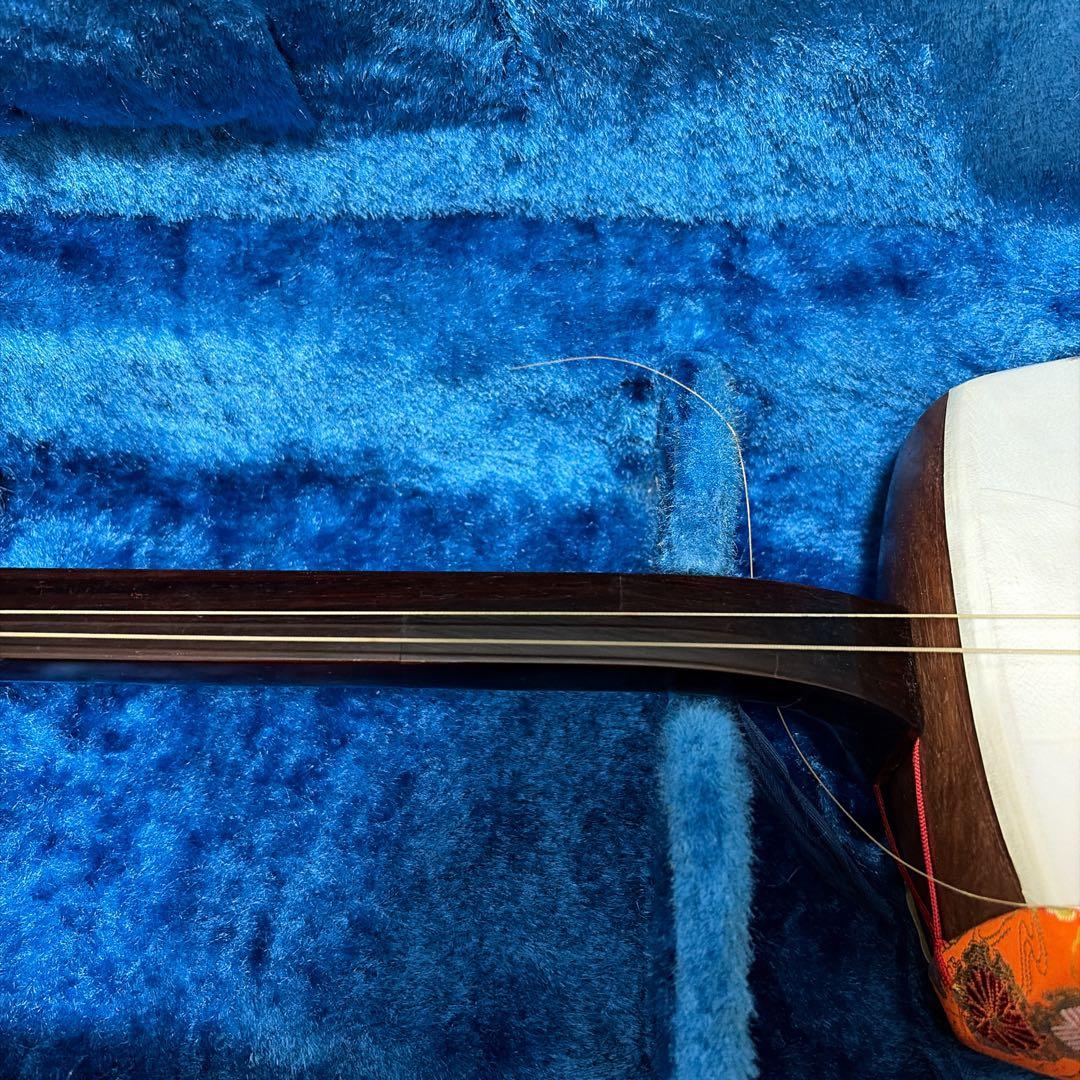 三味線 三つ折り ハードケース付き 合皮胴 お稽古用 ジャンク