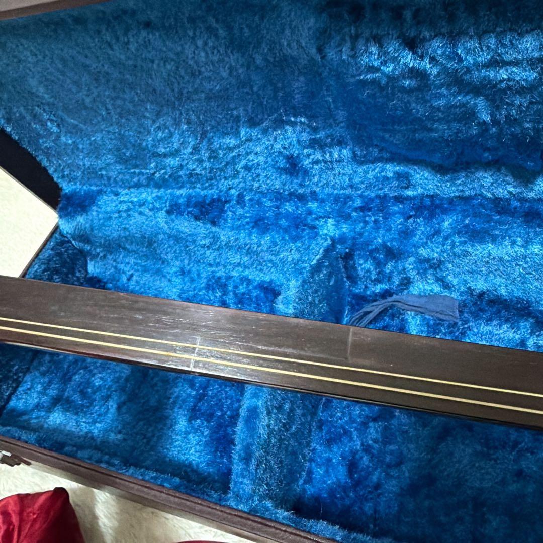 三味線 三つ折り ハードケース付き 合皮胴 お稽古用 ジャンク