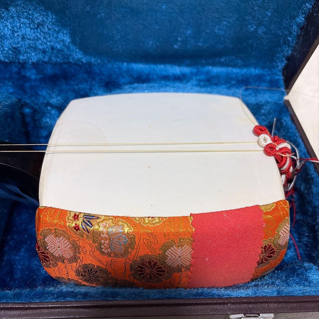 三味線 三つ折り ハードケース付き 合皮胴 お稽古用 ジャンク