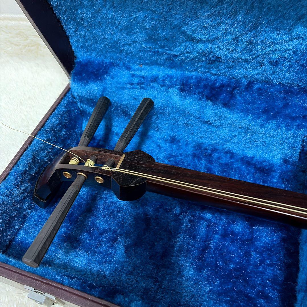 三味線 三つ折り ハードケース付き 合皮胴 お稽古用 ジャンク