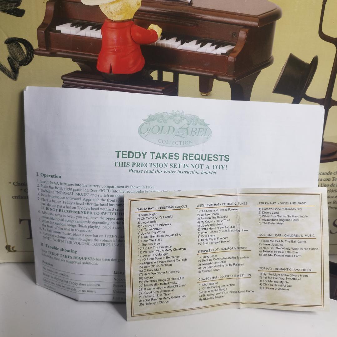ミスタークリスマス テディベア ピアノ オルゴール 美品 日本未発売 IZ8Z