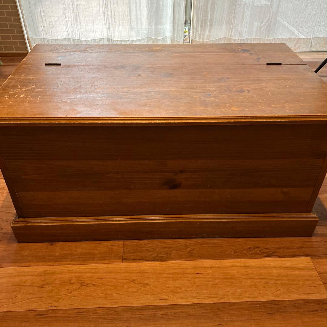 カントリー家具　ローテーブル　キャビネット　引き出し　オープン収納