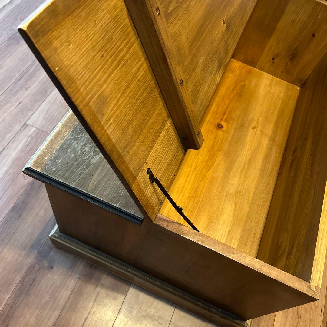 カントリー家具　ローテーブル　キャビネット　引き出し　オープン収納