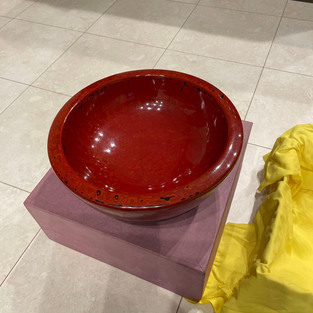 会津塗り　乾漆鉢　大型