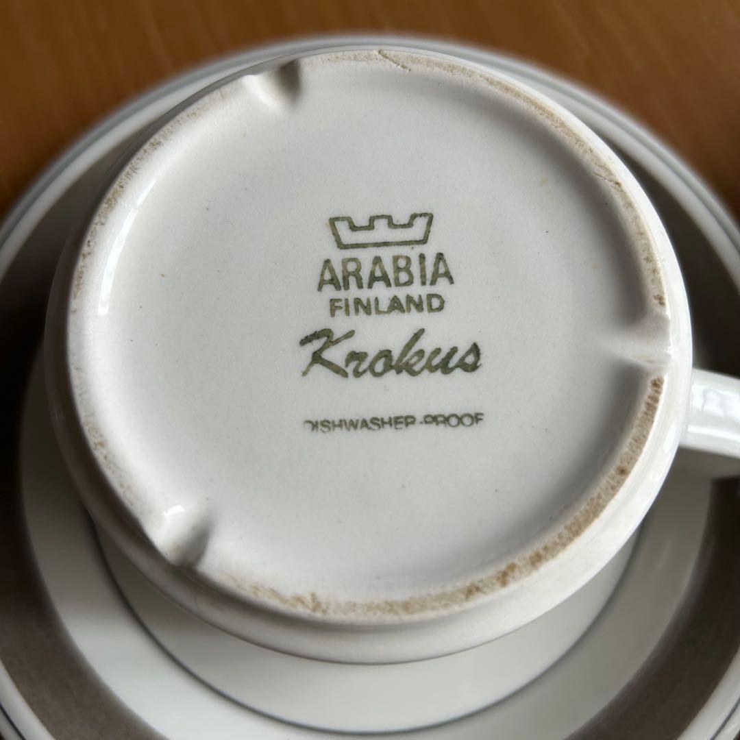 ARABIA クロッカス グレーリム 6客フルセット 1978-79 - メルカリ