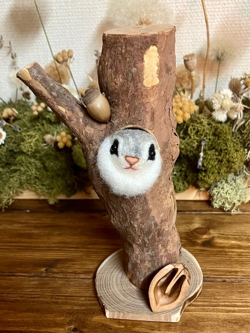 羊毛フェルト　エゾモモンガ