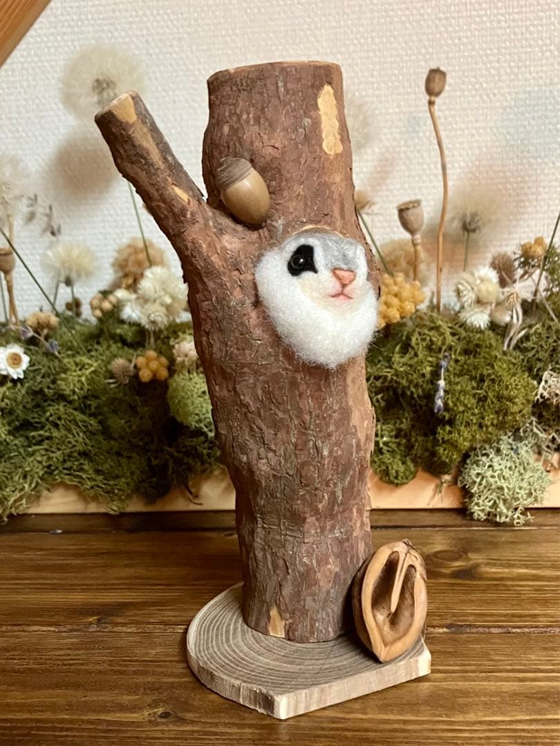 羊毛フェルト　エゾモモンガ