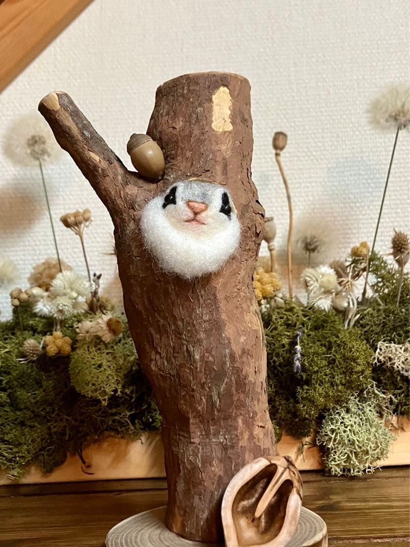 羊毛フェルト　エゾモモンガ