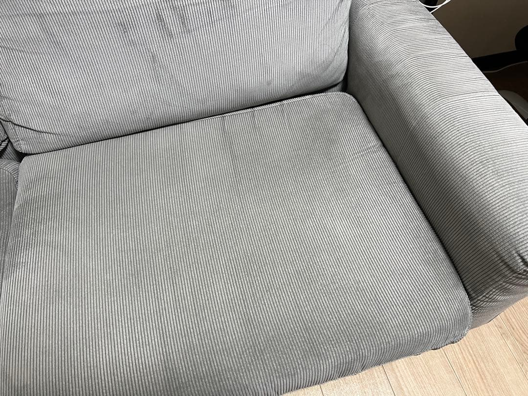 【引き取り限定】ニトリ2.5人用布張りワイドソファ　川崎市