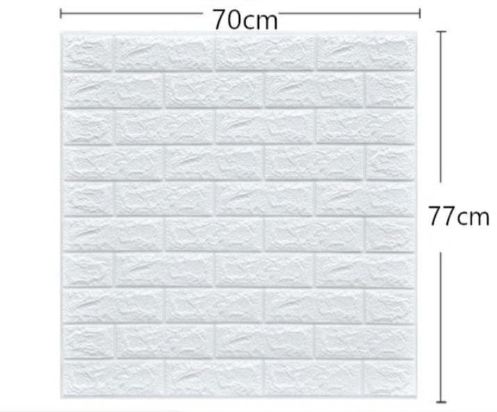 50枚 3D壁紙シール ウォールステッカー レンガ 防水