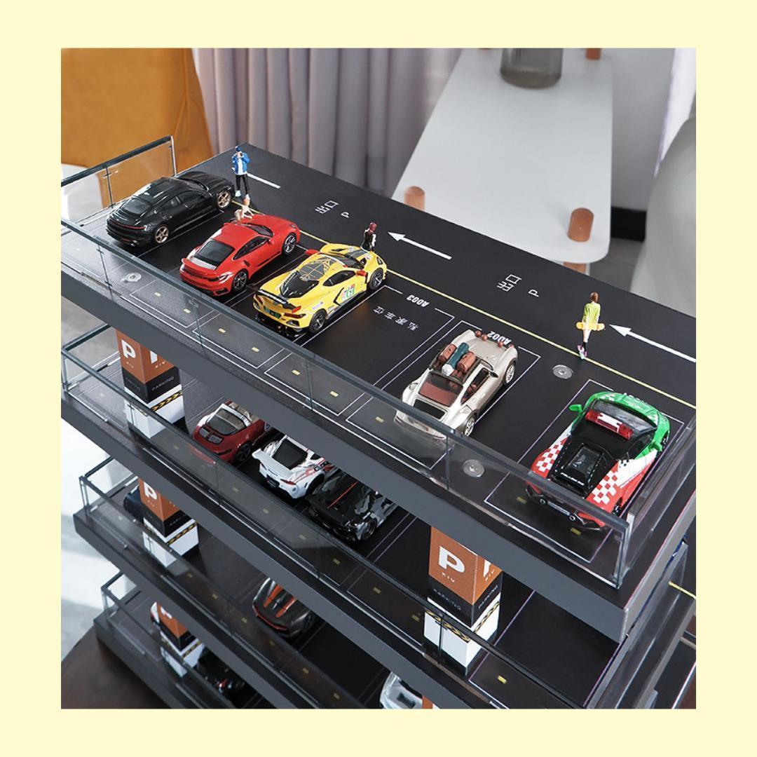 1/64 駐車場 ミニカー ジオラマ 模型 ガレージ jX6 - メルカリ