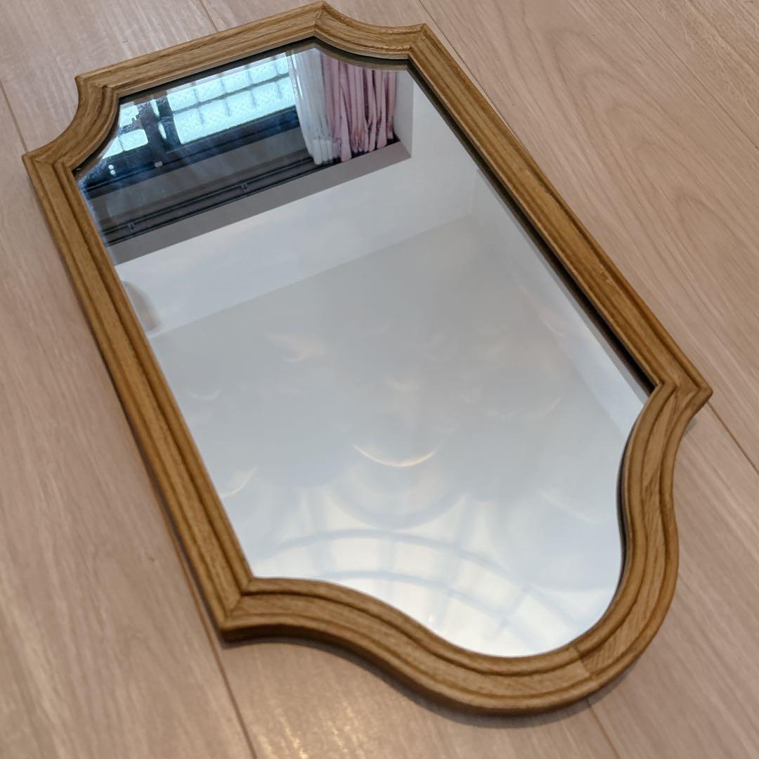 美品！antry ウォールミラー　Hall Wood ミラー 鏡
