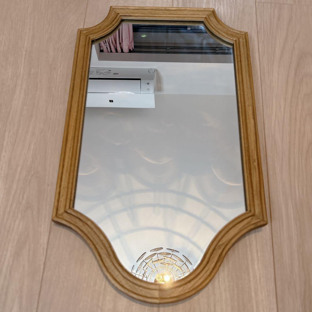 美品！antry ウォールミラー　Hall Wood ミラー 鏡